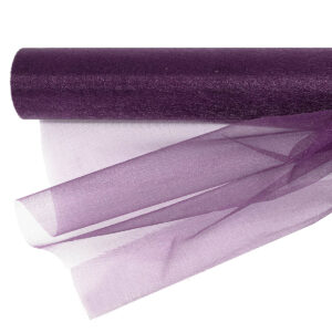 OA-SIMA-47-518 Snow organza anyag sima [47cm x 10 méter] padlizsánlila