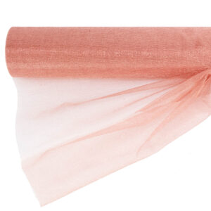 OA-SIMA-47-613 Snow organza anyag sima [47cm x 10 méter] sötét púder bézs