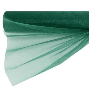 OA-SIMA-47-625 Snow organza anyag sima [47cm x 10 méter] sötétzöld/smaragdzöld