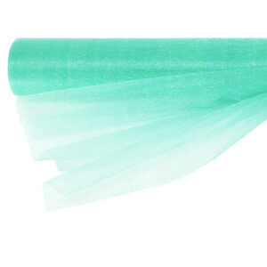 OA-SIMA-47-747 Snow organza anyag sima [47cm x 10 méter] mentazöld