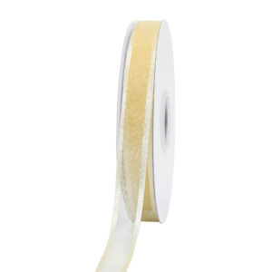 OS-AN055-0030-A029 Organza szalag szatén széllel  [10mm x 10m] krém