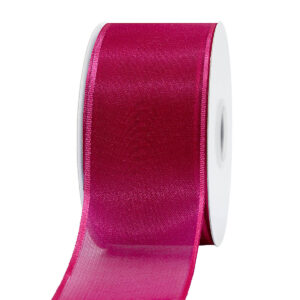 OS-AY346-0150-A002 Dekorációs organza szalag [38mm x 10m] ciklámen/pink