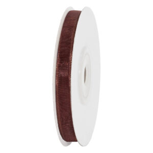 OS-ORG-06-044 Organza szalag [6mm x 25yard] barna