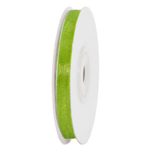OS-ORG-06-048 Organza szalag [6mm x 25yard] világos mohazöld