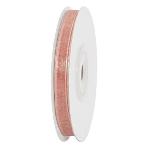 OS-ORG-06-612 Organza szalag [6mm x 25yard] púder bézs