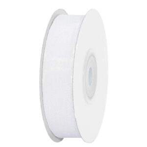 OS-ORG-15-073 Organza szalag [15mm x 25yard] fehér