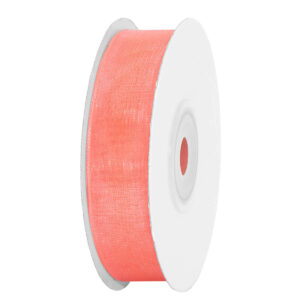 OS-ORG-15-177 Organza szalag [15mm x 25yard] korall