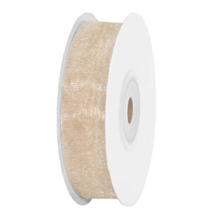 OS-ORG-15-471 Organza szalag [15mm x 25yard] világos bézs