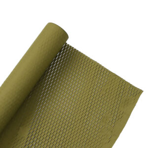 PAP-AA-01-117 Kraft papír tekercses (méhsejt) virágkötészeti kellék [50cm x 7,32m] mohazöld