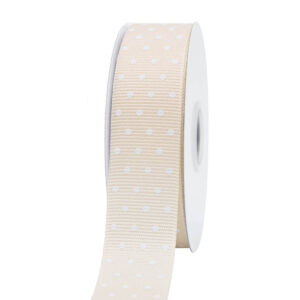 RIP-DV429-0070-C071 Ripsz szalag pöttyös [22mm x 10m] krém
