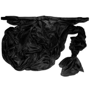 SO-SZO-142-045 Szatén-organza anyag [142cm x 10m] fekete