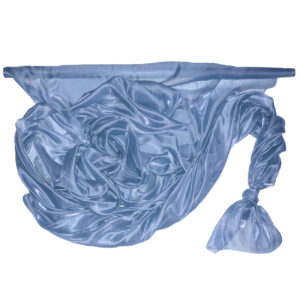 SO-SZO-142-652 Szatén-organza anyag [142cm x 10m] vintage kék