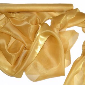 SO-SZO-47-014 Szatén-organza anyag [47cm x 10m] arany sárgás