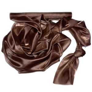 SO-SZO-47-044 Szatén-organza anyag [47cm x 10m] sötétbarna