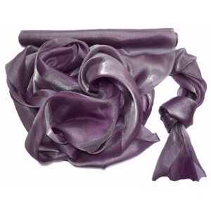 SO-SZO-47-518 Szatén-organza anyag [47cm x 10m] padlizsánlila