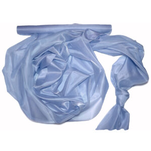 SO-SZO-47-652 Szatén-organza anyag [47cm x 10m] vintage kék