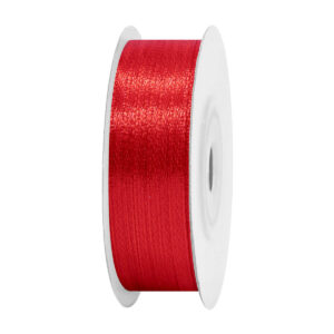 SS-SZ-03-001 Sima szatén szalag egyszínű [3 mm x  45,72 méter] piros