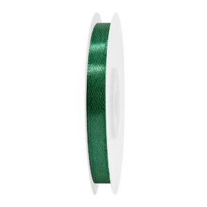 SS-SZ-06-625 Sima szatén szalag egyszínű [6 mm x  22,86 méter] sötétzöld/smaragdzöld