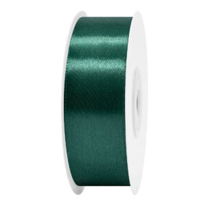 SS-SZ-25-625 Sima szatén szalag egyszínű [25 mm x  22,86 méter] sötétzöld/smaragdzöld