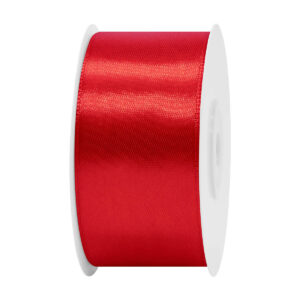SS-SZ-38-001 Sima szatén szalag egyszínű [38 mm x  22,86 méter] piros
