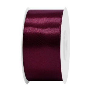 SS-SZ-38-006 Sima szatén szalag egyszínű [38 mm x  22,86 méter] burgundi