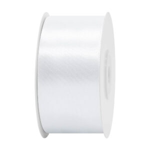 SS-SZ-38-073 Sima szatén szalag egyszínű [38 mm x  22,86 méter] fehér