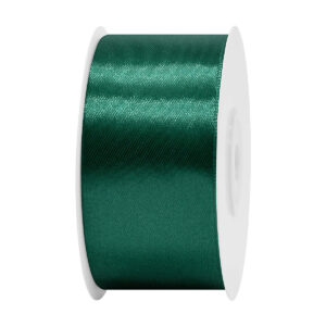 SS-SZ-38-625 Sima szatén szalag egyszínű [38 mm x  22,86 méter] sötétzöld/smaragdzöld