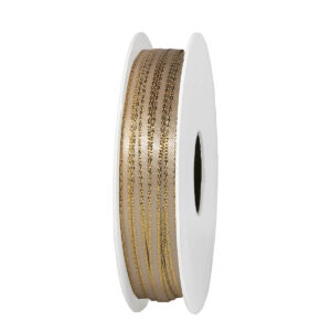 SS-SZL-SB-03-014 Aranyszélű szatén szalag [3mm x 10méter] arany/arany