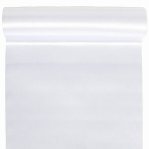 SZAT-25-073 Szatén anyag egyszínű tekercs [25cm x 10méter] fehér