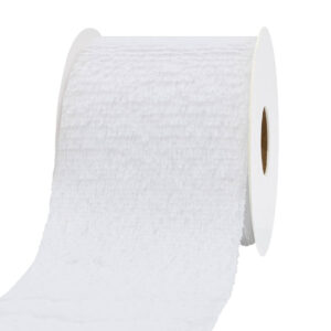 MUSZOR-SZORS-6-073 Karácsonyi szőrme szalag [6,3cm x 3m] fehér
