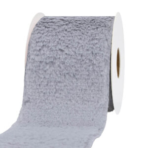 MUSZOR-SZORS-6-102 Karácsonyi szőrme szalag [6,3cm x 3m] szürke