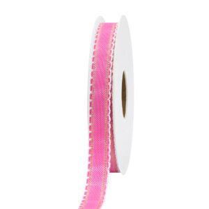 TE-225340Z-10mm-16,42 Dekorációs szalag [1cm x 10m] pink/arany