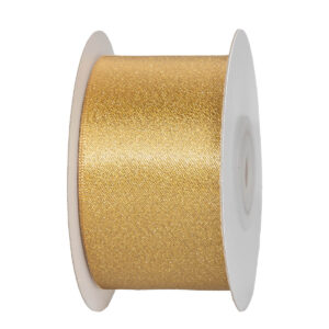 TE-AT268-0150-P826 Dekorációs karácsonyi textil szalag [38mm x 10m] világos arany