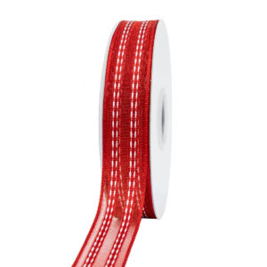 TE-AX735-0050-C003 Dekorációs szalag [16mm x 10m] piros/fehér