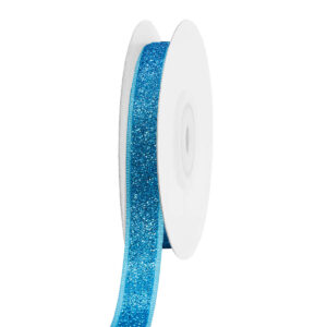 TE-DF717-0030-C012 Dekorációs glitter szalag [10mm x 10m] türkizkék