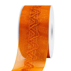TE-JW370-0150-A191Dekorációs szalag  [38mm x 10m] narancs/bronz