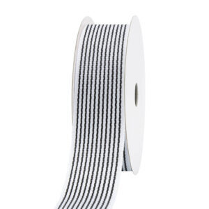 TE-SZL-CS-04-111 Dekorációs szalag [28mm x 9,1m] fehér/fekete