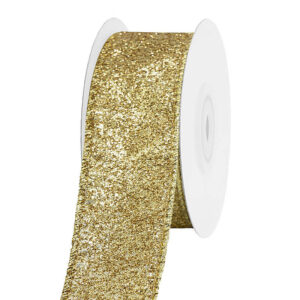 TE-YHO51-0150-G001 Glitter karácsonyi dekor szalag [38mm x 10m] arany