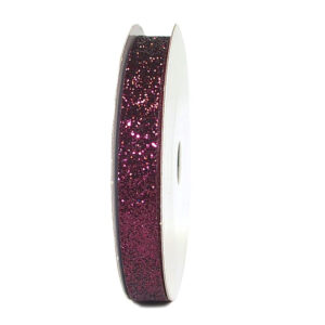 TE-ZBJ24-0030-C036 Glitter dekorációs szalag [10mm x 10m] burgundi