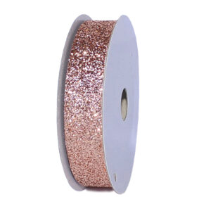 TE-ZBJ24-0050-C040 Glitter dekorációs szalag [16mm x 10m] púder bézs