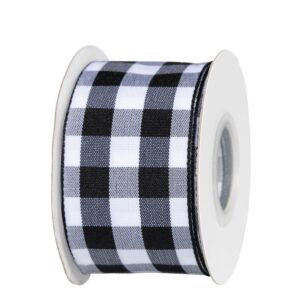 TE-YH030B-0150-045 Kockás mintás dekor szalag [38mm x 10m] fehér/fekete