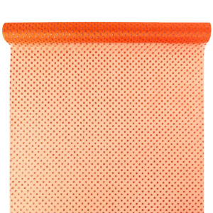 OA-GL-POTTY-47-Y30-021 Glitter pöttyös mintás organza anyag [47cm x 5m] narancssárga