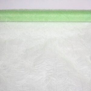 OA-GYURT-40-130 Gyűrt snow organza anyag  [40cm x 10m] pasztell almazöld